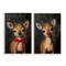 Stupell Industries Baby Reindeer Characters 2pc Framed Giclee Set, design by Lettered and Lined